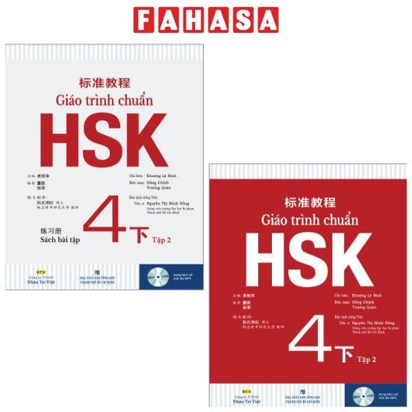 Combo Sách Giáo Trình Chuẩn HSK 4 Tập 2 Sách Bài Học Và Bài Tập Bộ 2 Cuốn