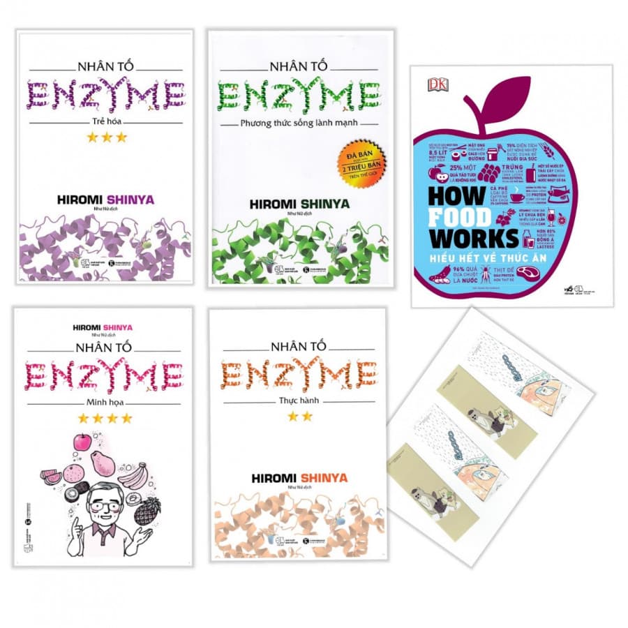Combo How Food Works Hiểu Biết Về Thức Ăn Nhân Tố Enzim 4Q Tặng Kèm Bookmark