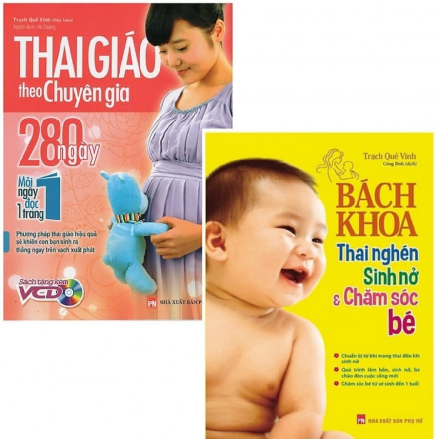Combo bách khoa thai nghén dành cho mẹ Thai Giáo Theo Chuyên Gia 280 Ngày Mỗi Ngày Đọc Một Trang Bách Khoa Thai Nghén Sinh Nở Và Chăm Sóc Em Bé