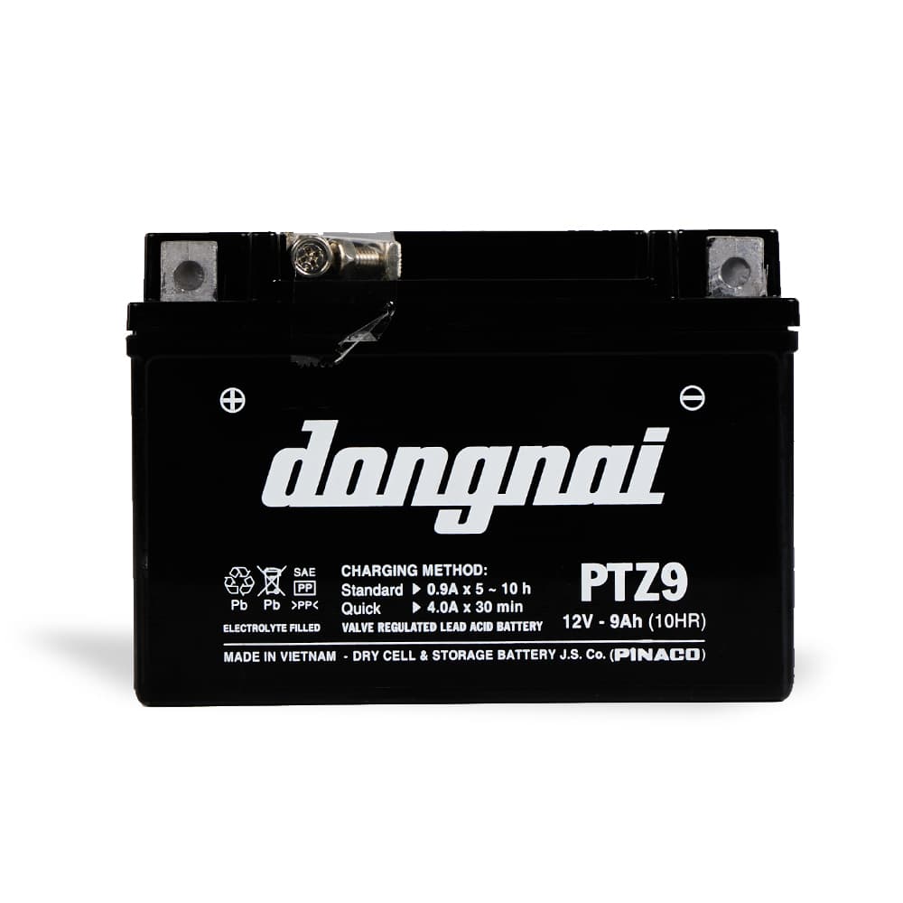 Ắc quy khô miễn bảo dưỡng Đồng Nai PTZ9 12V 9Ah