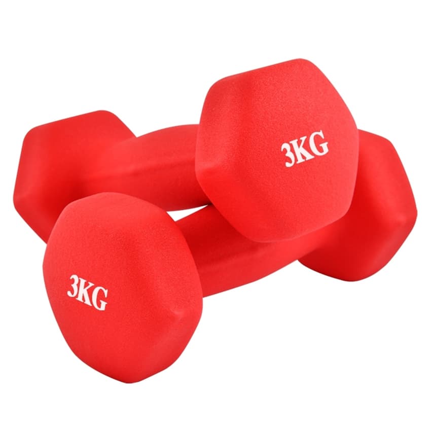 Bộ 2 tạ tay 3kg Model Q304 Q314 cao cấp tập Gym BG hàng nhập khẩu Đỏ