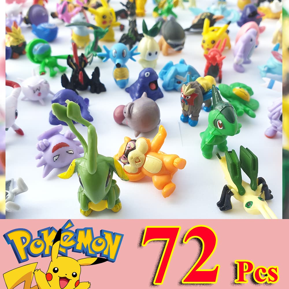 Đồ chơi 72 Pokemon dễ thương cho bé trên 3 tuổi không trùng nhau chất liệu nhựa PVC đặc sơn màu đẹp mô phỏng nhân vật phim hoạt hình Pokemon Mega mẫu ngẫu nhiên