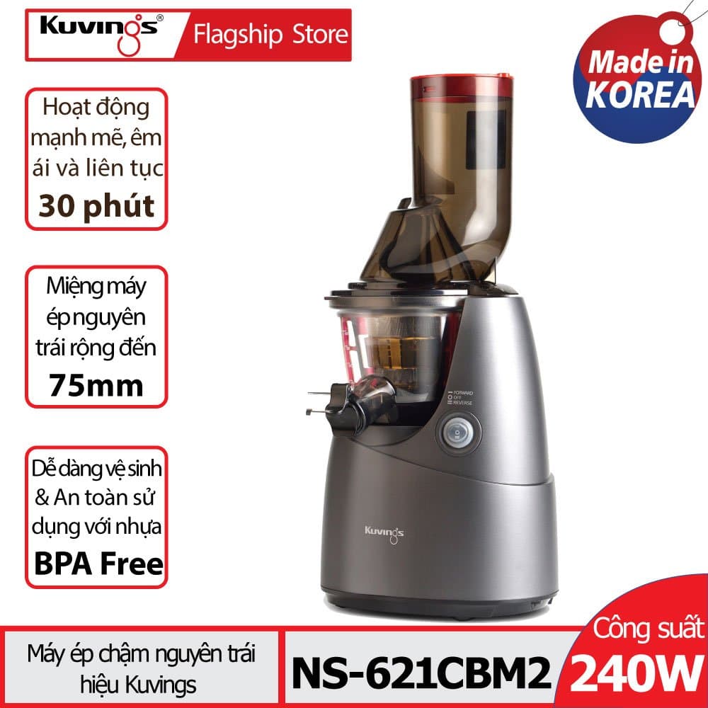 Máy Ép Trái Cây Tốc Độ Chậm Kuvings NS 621CBM2 Xám