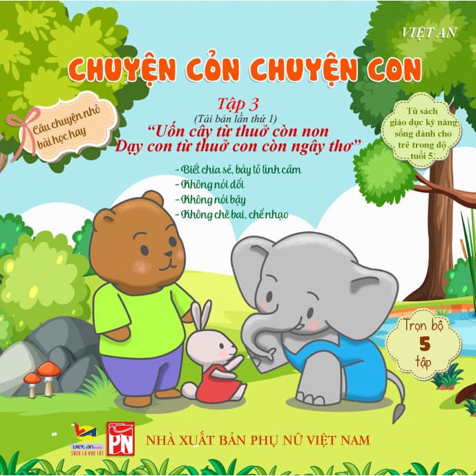 Sách rèn luyện kỹ năng cho bé từ 0 8 tuổi Truyện Tranh Chuyện cỏn chuyện con tập 3 Voi Con Đáng Yêu