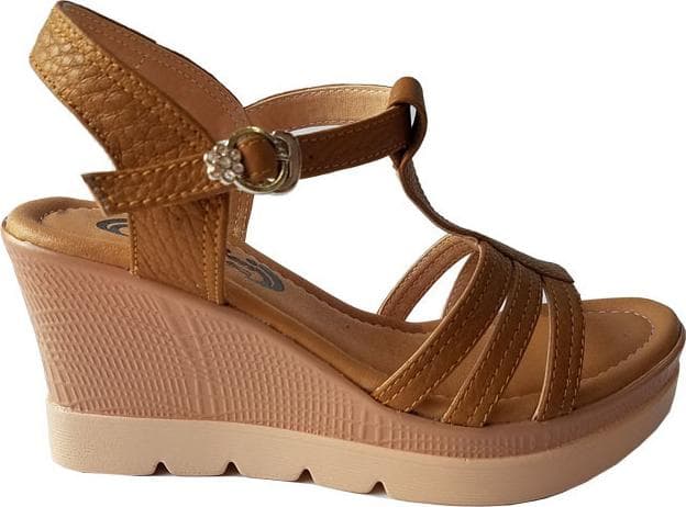 Giày Sandal Nữ Đế Xuồng BIGGBEN Da Bò Thật SDX17 38