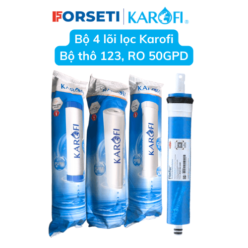 Combo 3 lõi lọc thô 123 1 màng RO Karofi