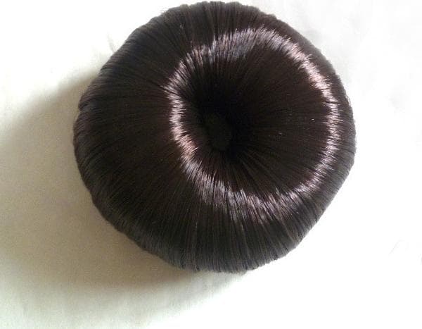 Búi tóc giả làm dụng cụ búi tóc MS16 tặng kẹp tóc cúc họa mi xinh xắn Đen nâu sáng