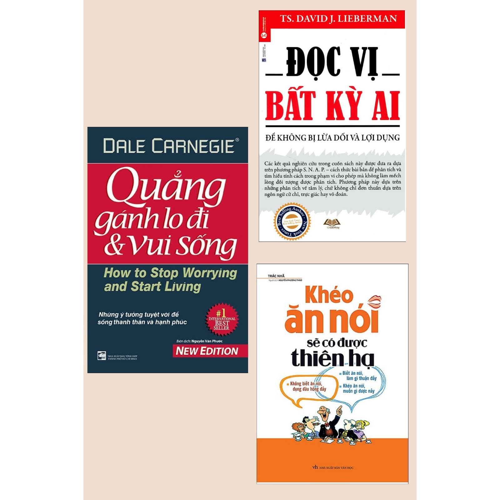 Bộ 3 Cuốn Đọc Vị Bất Kỳ Ai Khéo Ăn Nói Sẽ Có Được Thiên Hạ Quẳng Gánh Lo Đi Và Vui Sống Những Cuốn Sách Giúp Bạn Tự Tin Hơn Trong Giao Tiếp
