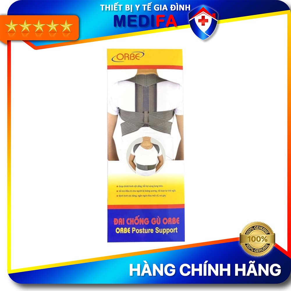 Đai Chống Gù Lưng ORBE Người Lớn Trẻ Em SIZE L 80 95CM