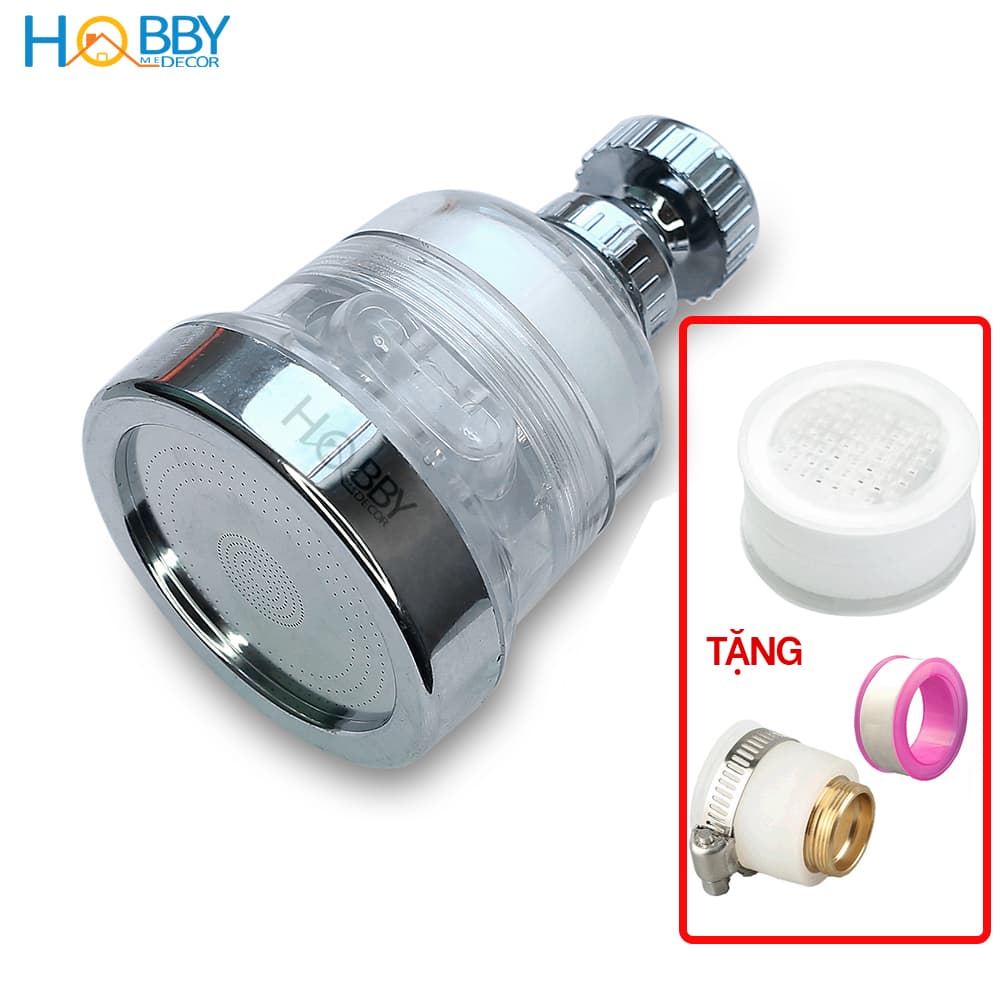 Đầu vòi tăng áp 3 chế độ có đầu lọc cặn HOBBY Home Decor VSTA3