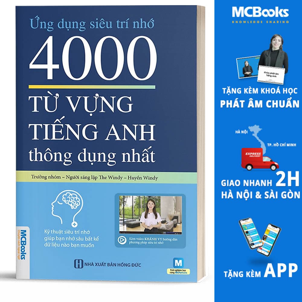 Sách Ứng Dụng Siêu Trí Nhớ 4000 Từ Vựng Tiếng Anh Thông Dụng Nhất