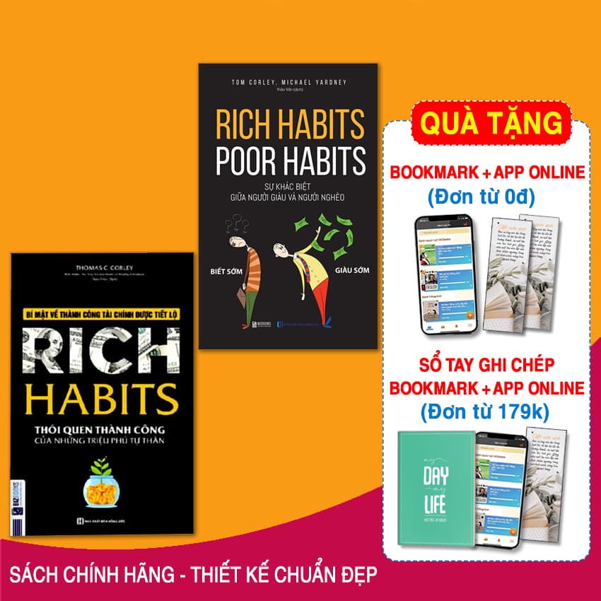Bộ Sách Bí Mật Của Sự Thành Công Rich Habits Rich Habits Poor Habits Tặng kèm kho Audio Books
