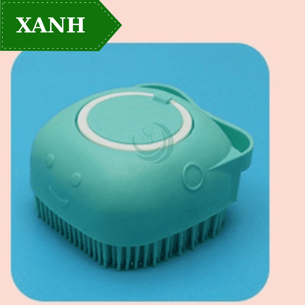 Bàn Chải Tắm Hình Thú Đáng Yêu Cho Bé Chăm Sóc Da Nhẹ Nhàng Dụng Cụ Tắm Gội Silicon Đa Năng Bóp Là Ra Bọt Cọ Tắm Silicon Tạo Bọt Có Hộp Đựng Xà Phòng Bàn Chải Massage Cơ Thể Silicon Mềm Không Cần Tạo Bọt Tay Xanh dương