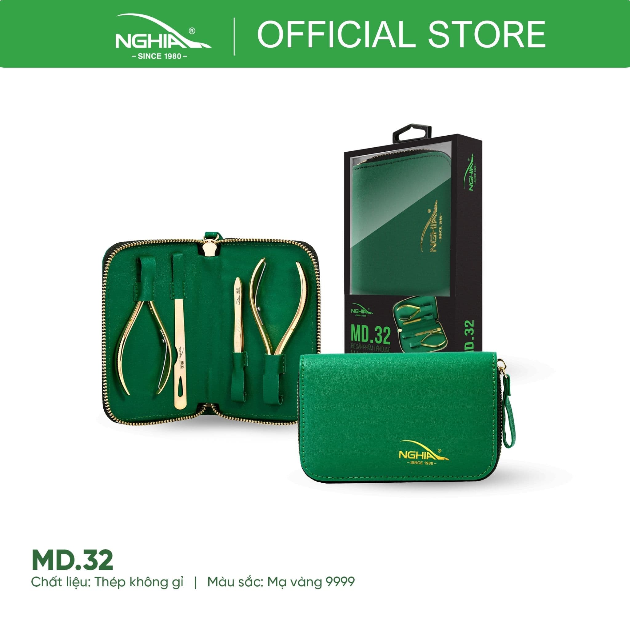 Kềm bộ thép cao cấp mạ vàng MD 32