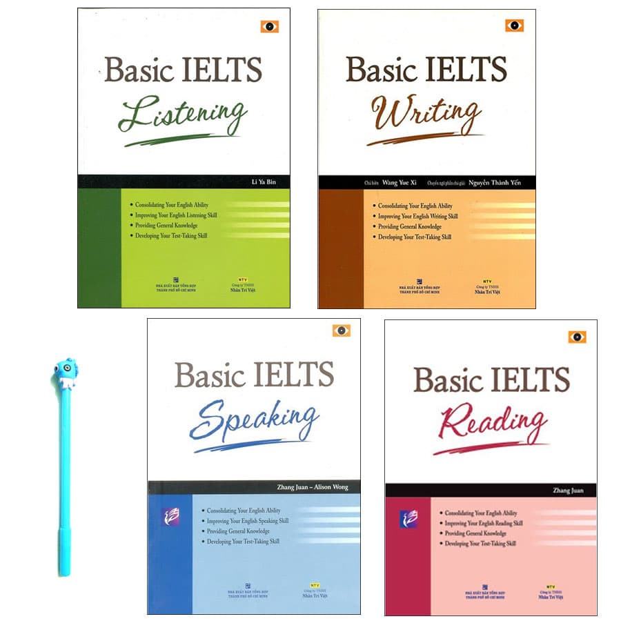 Combo Basic IELTS Writing Reading Listening Speaking Kèm File MP3 Tặng Kèm Viết