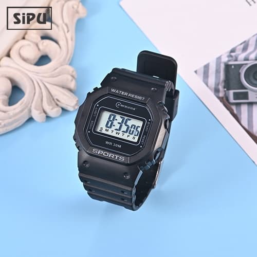 Đồng Hồ Thể Thao Cao Cấp MR 8222 KHÔNG VÔ NƯỚC Đồng Hồ Điện Tử Dành Cho Bé Trai Bé Gái Đen