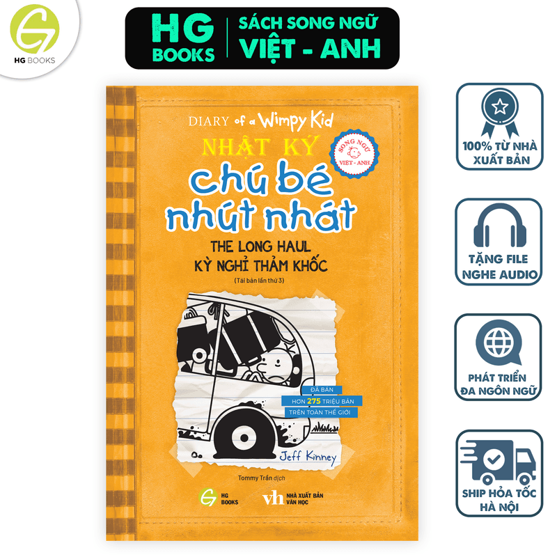 Nhật Ký Chú Bé Nhút Nhát song ngữ Việt Anh Tập 9 Kỳ Nghỉ Thảm Khốc