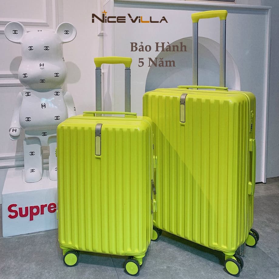 Vali Thời Trang Nhựa Dẻo PP Nicevilla Size 20inch & 24inch Màu Vàng Yellow 24 inch