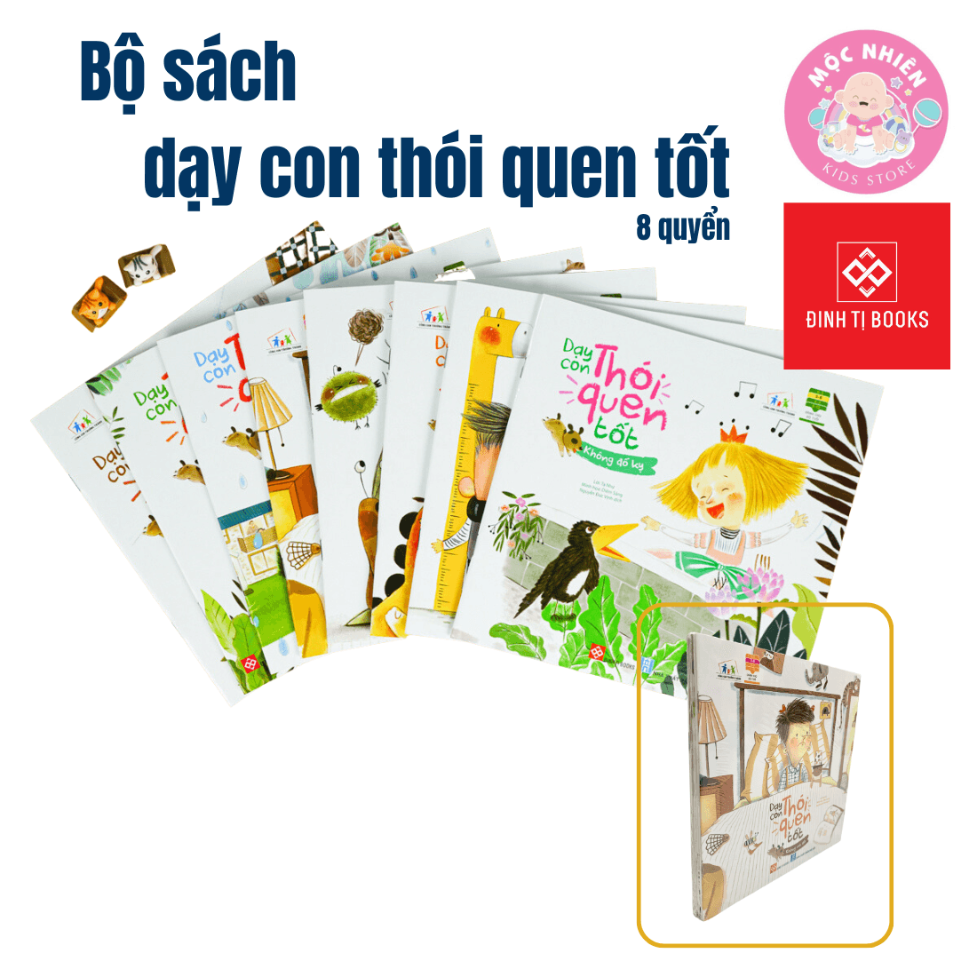 Sách Đinh Tị Dạy Con Thói Quen Tốt Trọn bộ 4 và 8 Cuốn Cùng Con Trưởng Thành Trọn bộ 8 cuốn