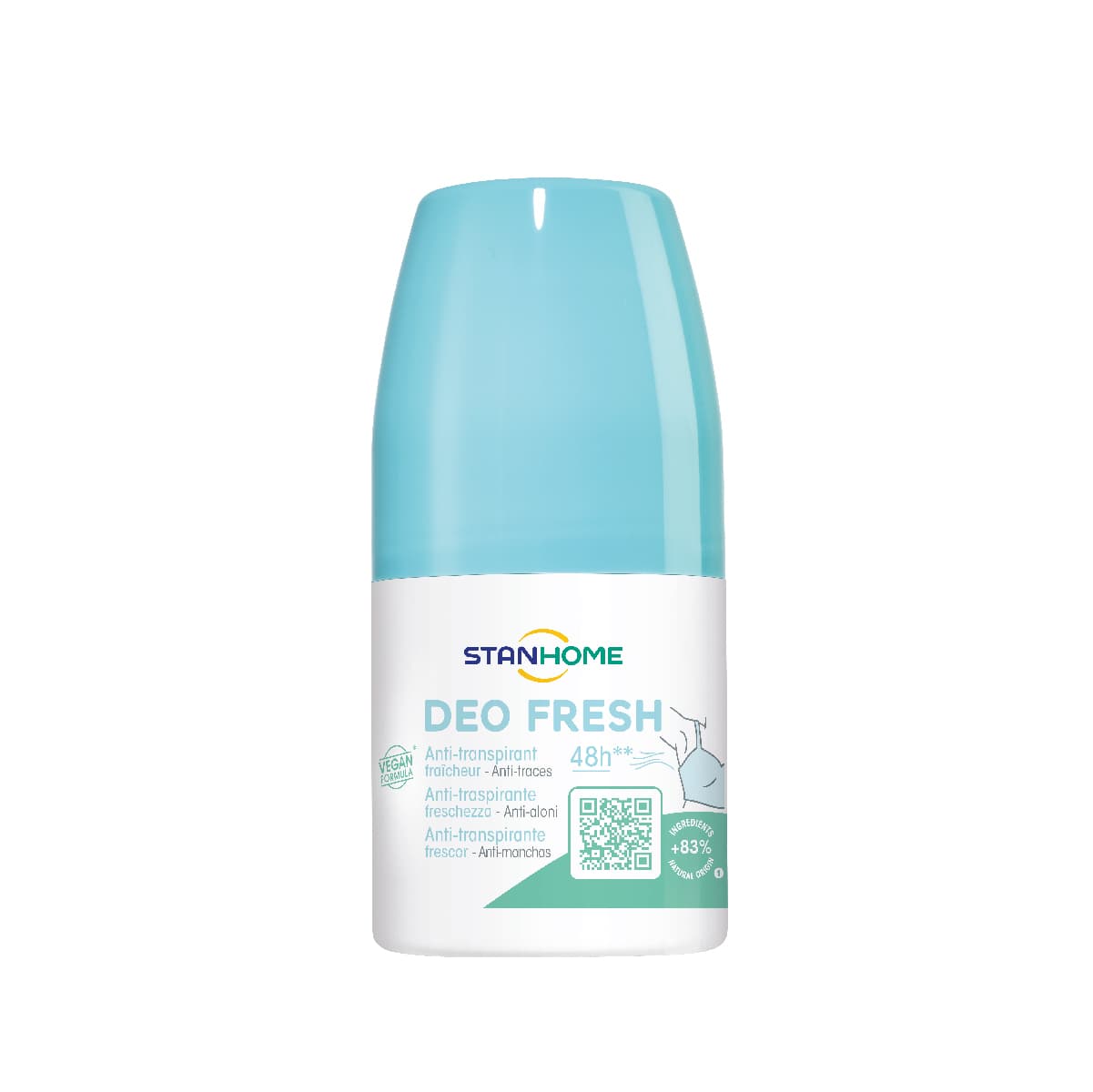 Lăn khử mùi chống mùi không cồn hương tươi mát cho da nhạy cảm Stanhome Deo Fresh 50ml Date Xa