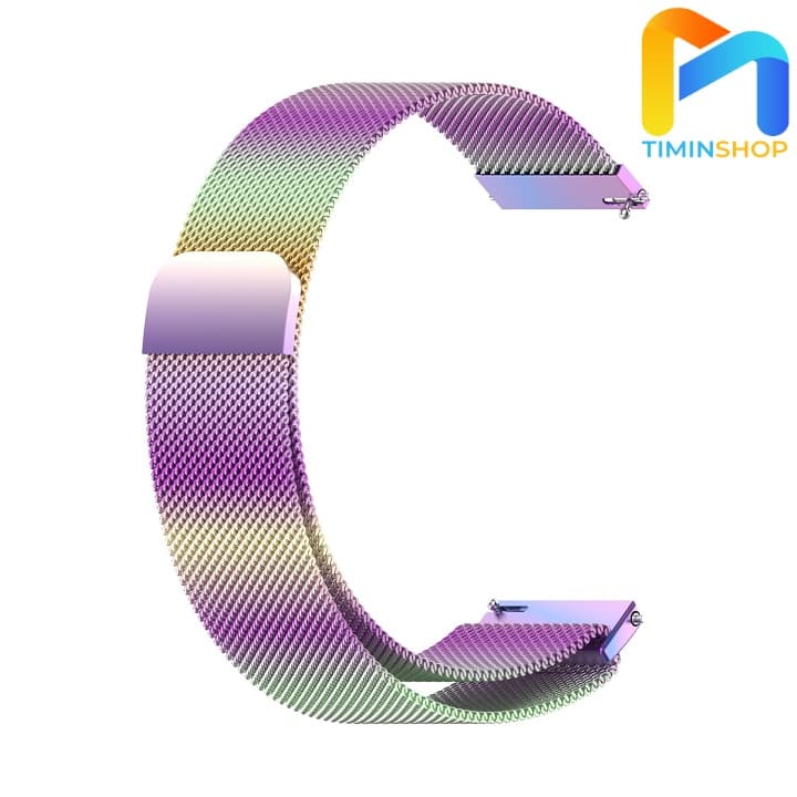 Dây đồng hồ Thép khóa nam châm size 20 22mm Cầu vồng 20MM