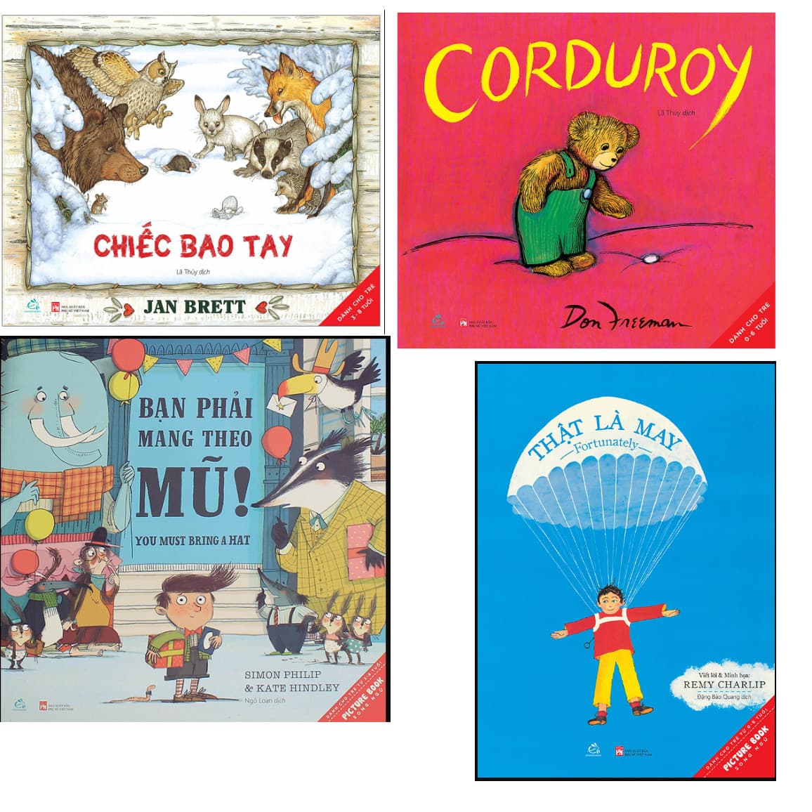 Combo Truyện tranh thiếu nhi song ngữ hay nhất Bạn Phải Mang Theo MũThật Là MayCorduroyChiếc Bao Tay