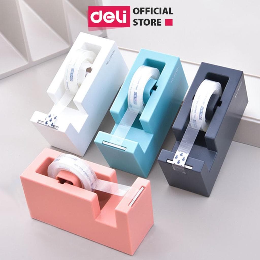 Cắt Băng Dính Để Bàn Cao Cấp Nusign Deli Phù Hợp Văn Phòng Học Sinh Cắt Dán Thủ Công Chất Liệu Nhựa ABS cao cấp NS121 Hồng