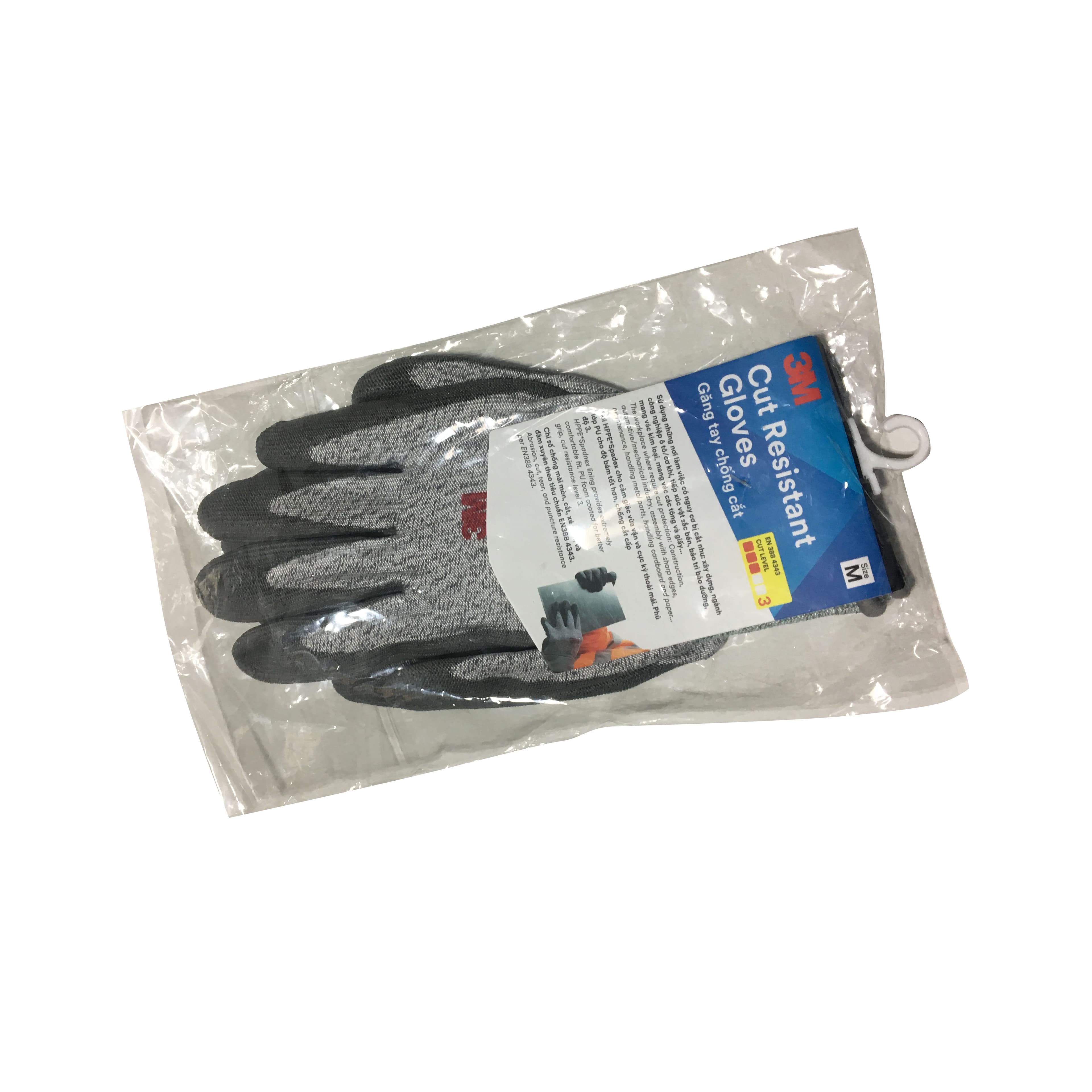 Găng Tay Chống Cắt Cấp Độ 3 3M Size M Xám