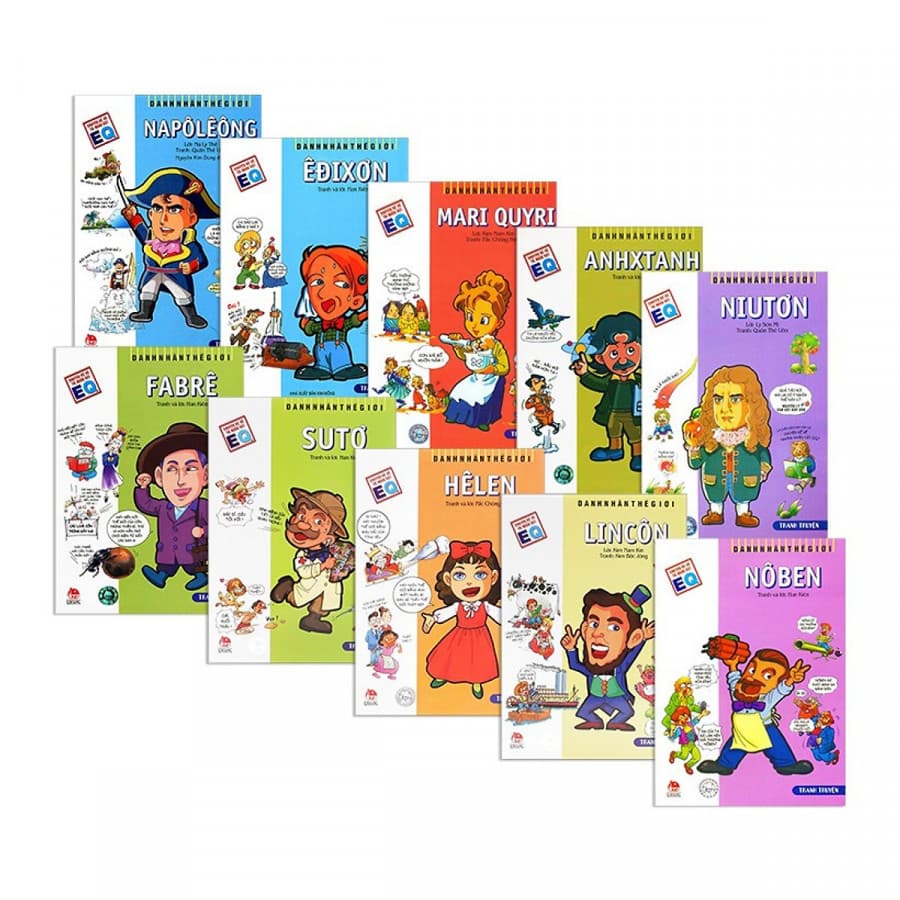 Sách Trọn bộ Danh Nhân Thế Giới Tái bản 2019 Tặng kèm postcard HappyLife