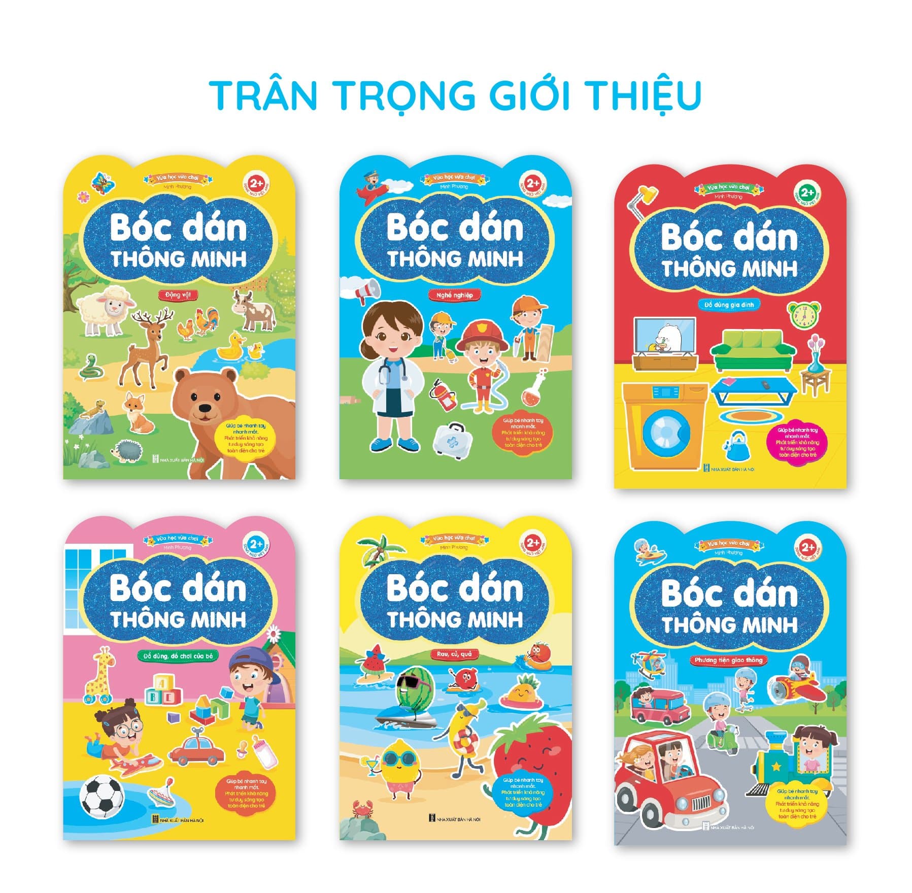 Bộ 6 cuốn 800 Miếng bóc dán thông minh Song ngữ Việt Anh Vừa học vừa chơi Giúp bé nhanh tay nhanh mắt Phát triển khả năng tư duy sáng tạo toàn diện cho trẻ
