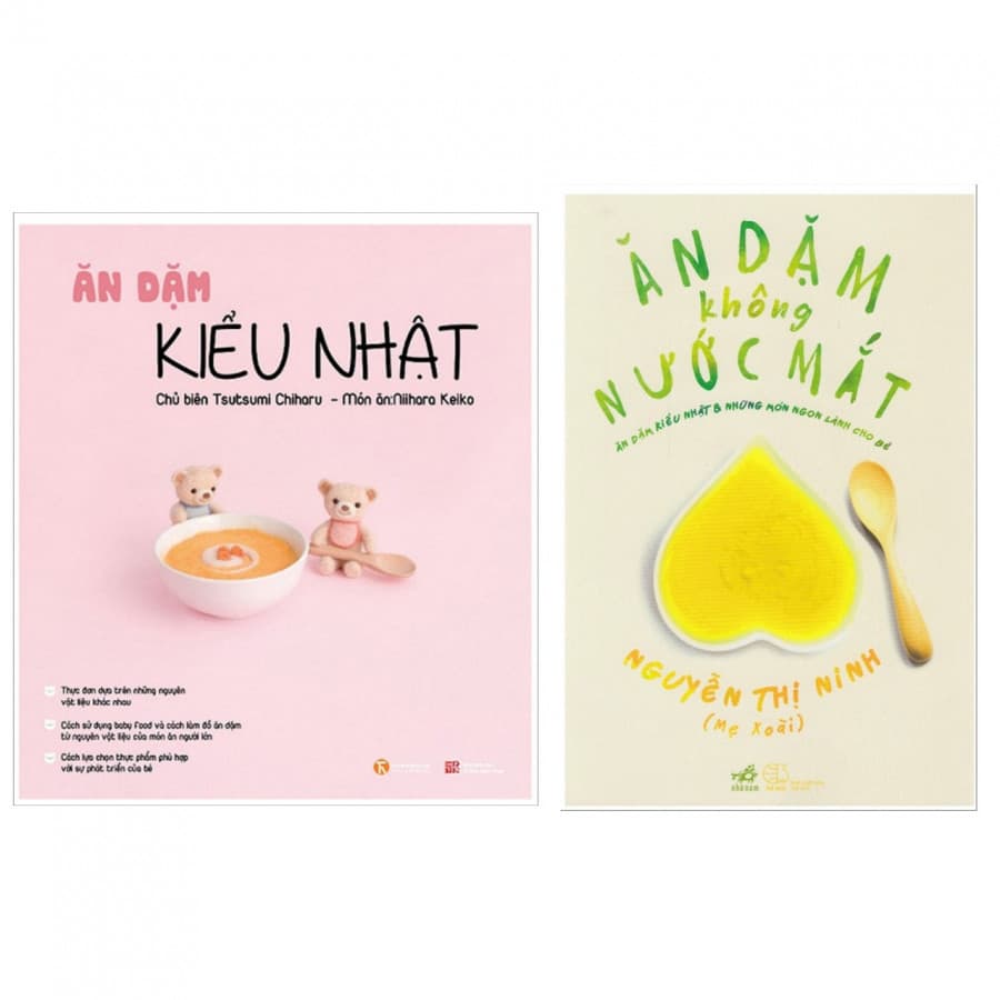 Combo Ăn dặm kiểu Nhật Ăn dặm không nước mắt Bộ 2 cuốn Tặng kèm Bookmark
