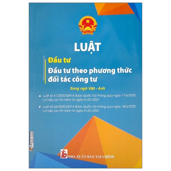 Luật Đầu Tư Đầu Tư Theo Phương Thức Đối Tác Công Tư Song Ngữ Anh Việt