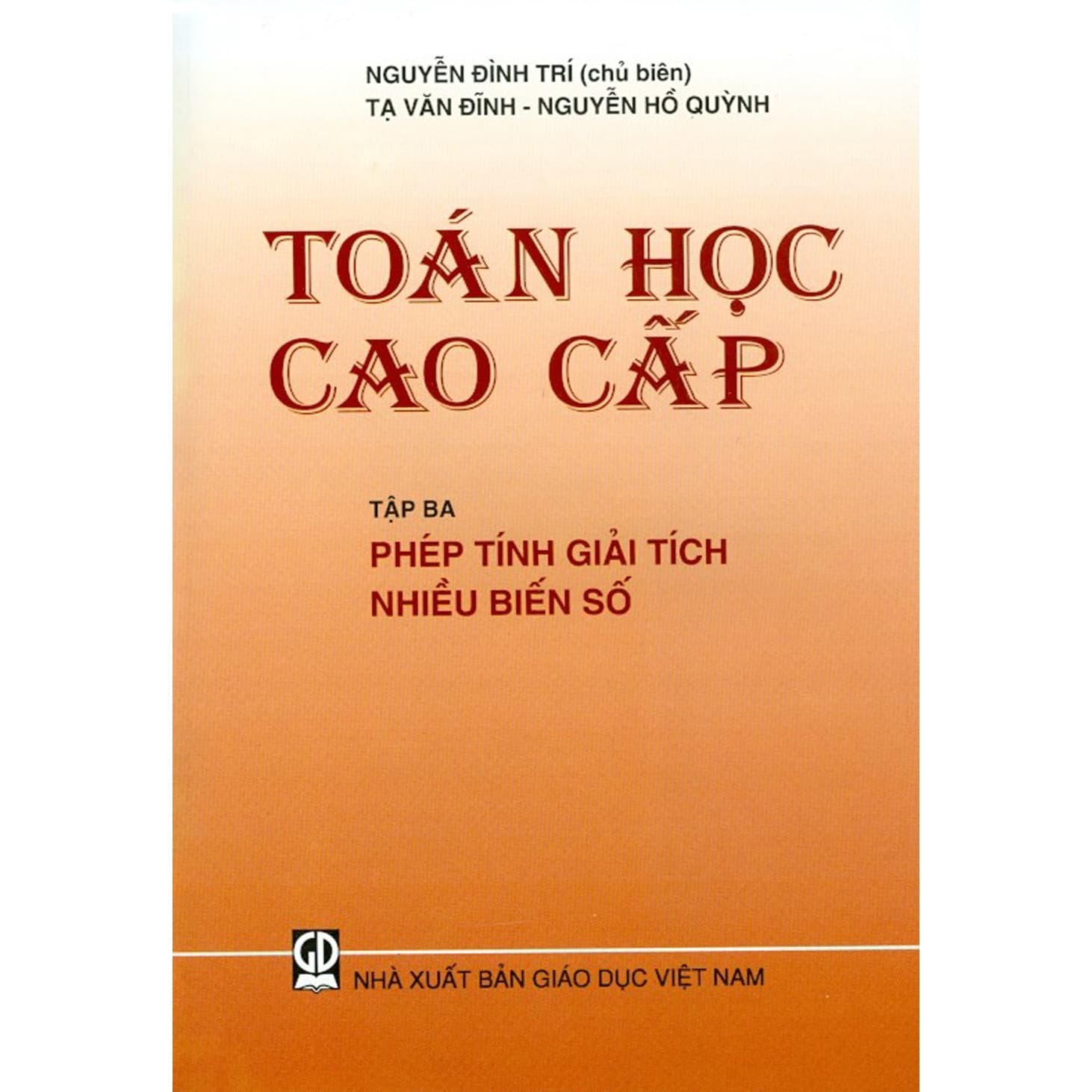 Toán Học Cao Cấp Tập 3 Phép Tính Giải Tích Nhiều Biến Số