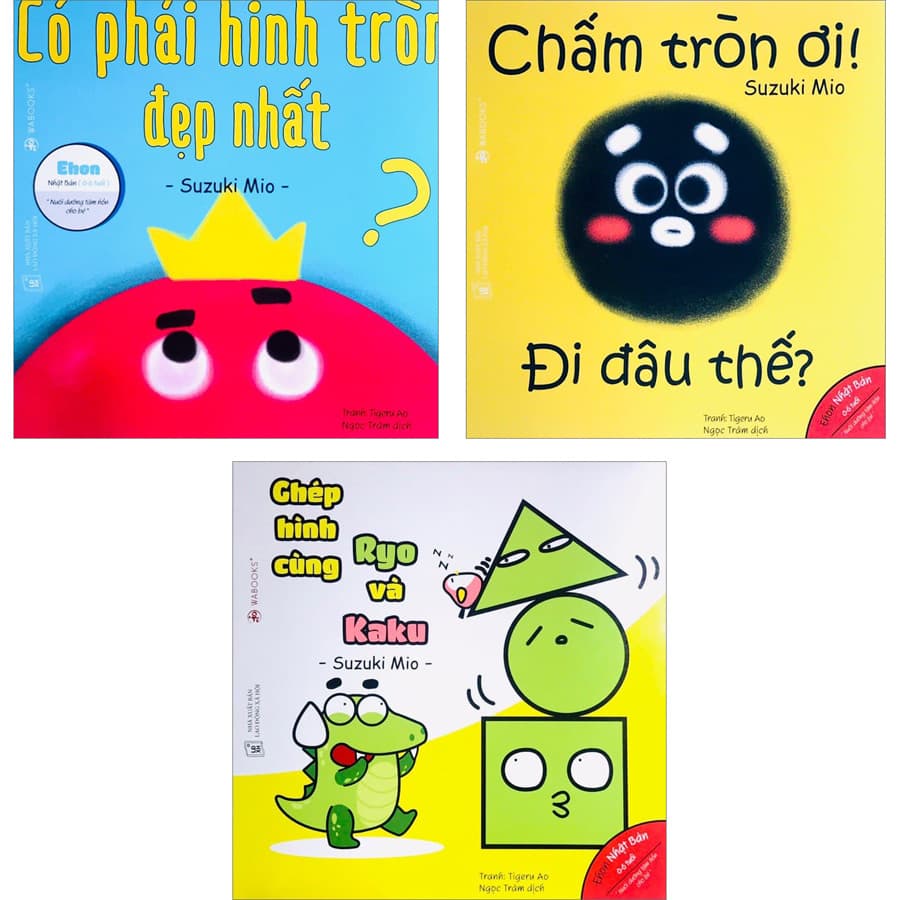 Sách Set 3 cuốn Ehon Hình khối Cho bé 0 6 tuổi thông minh và sáng tạo