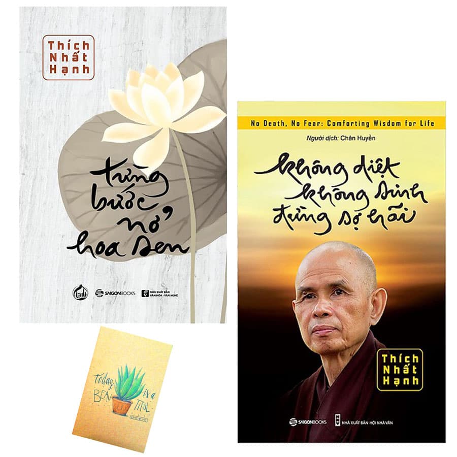 Combo Từng Bước Nở Hoa Sen và Không Diệt Không Sinh Đừng Sợ Hãi Tặng Kèm Sổ Tay