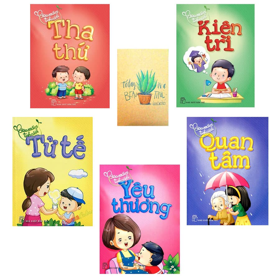 Combo Gieo Mầm Tính Cách Tha Thứ Kiên Trì Quan Tâm Tử Tế và Yêu Thương Tặng Kèm Sổ Tay
