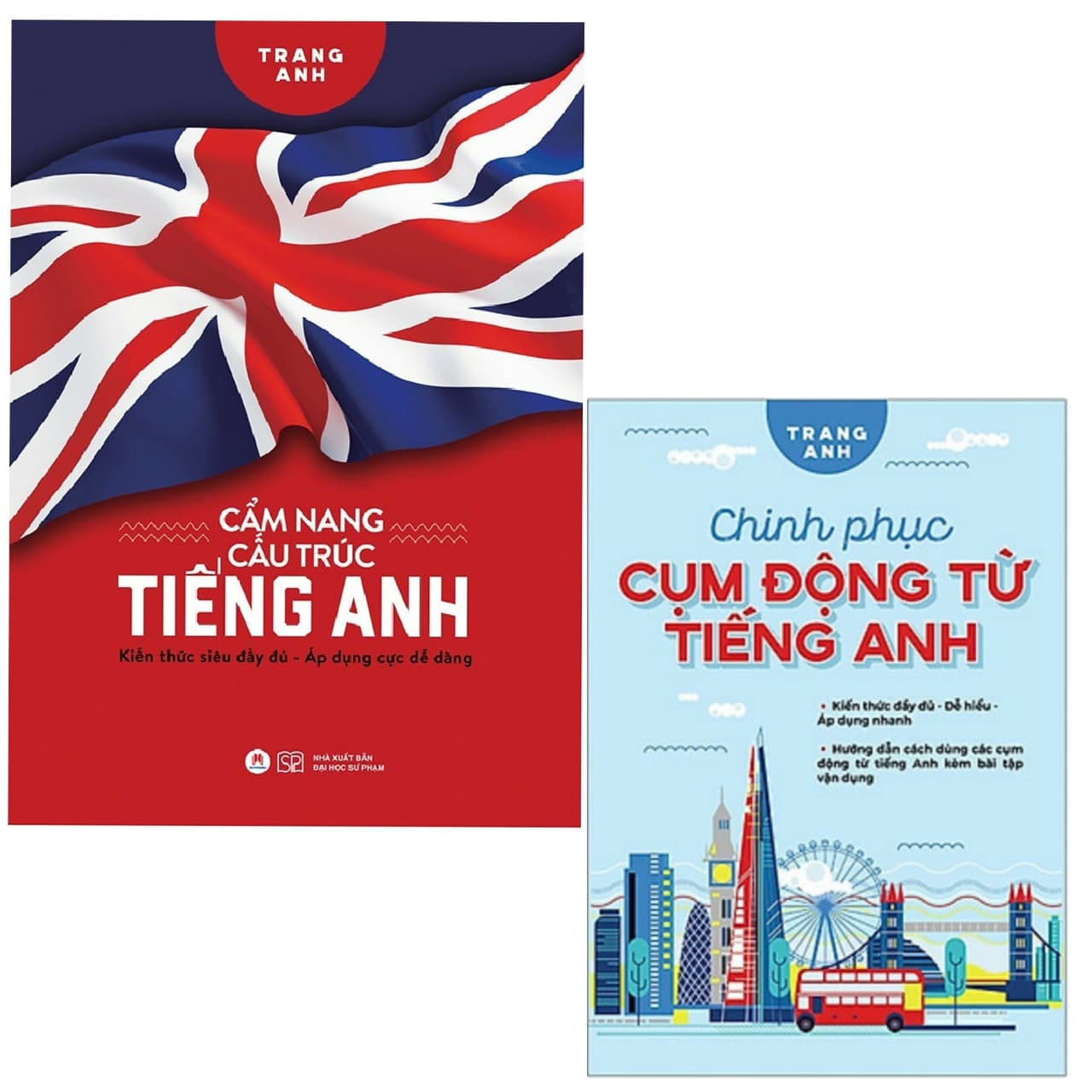 Combo 2 quyển cẩm nang cấu trúc tiếng anh chinh phục cụm động từ tiếng anh