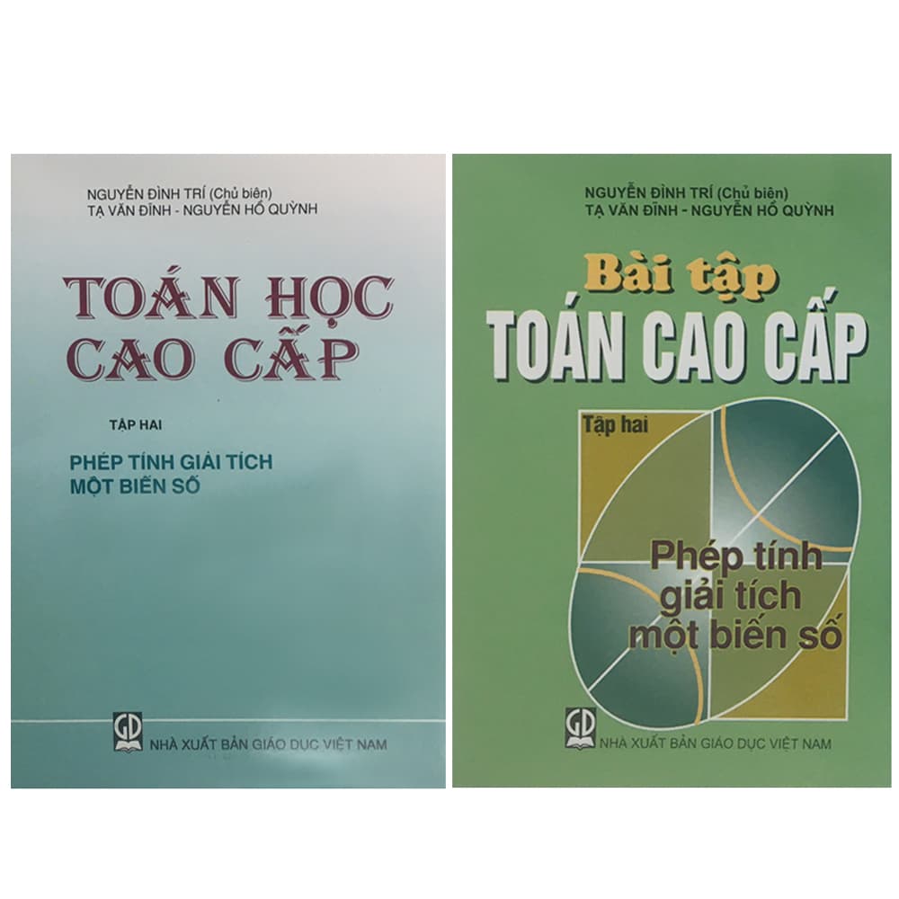 Combo Bộ Sách Toán Cao Cấp Tập 2 Bài Tập Toán Cao Cấp Tập 2 Phép Tính Giải Tích Một Biến Số