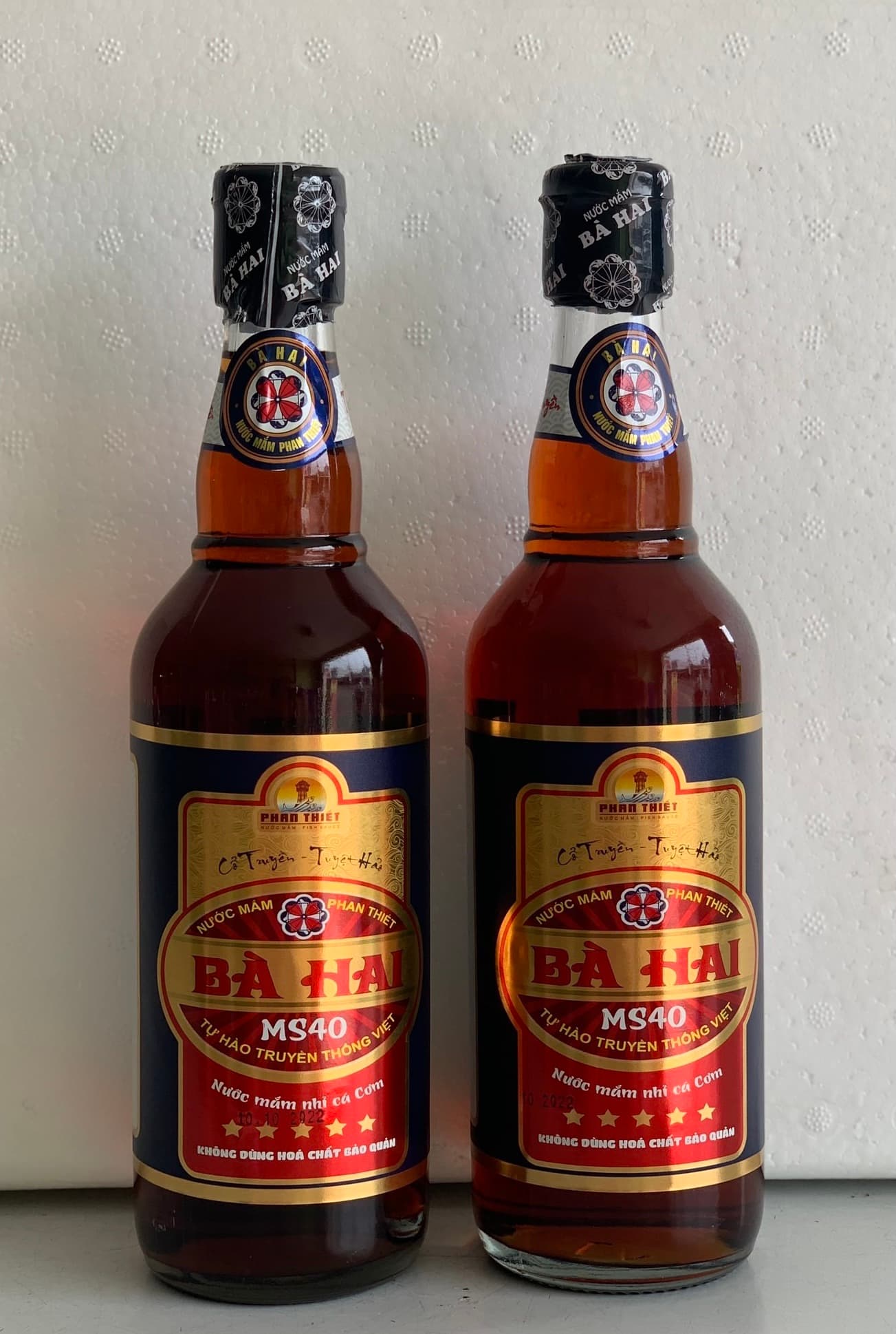 Thùng Nước Mắm Nhỉ Bà Hai MS40 6 Chai Thủy Tinh x 500ml 2 chai x 500ml