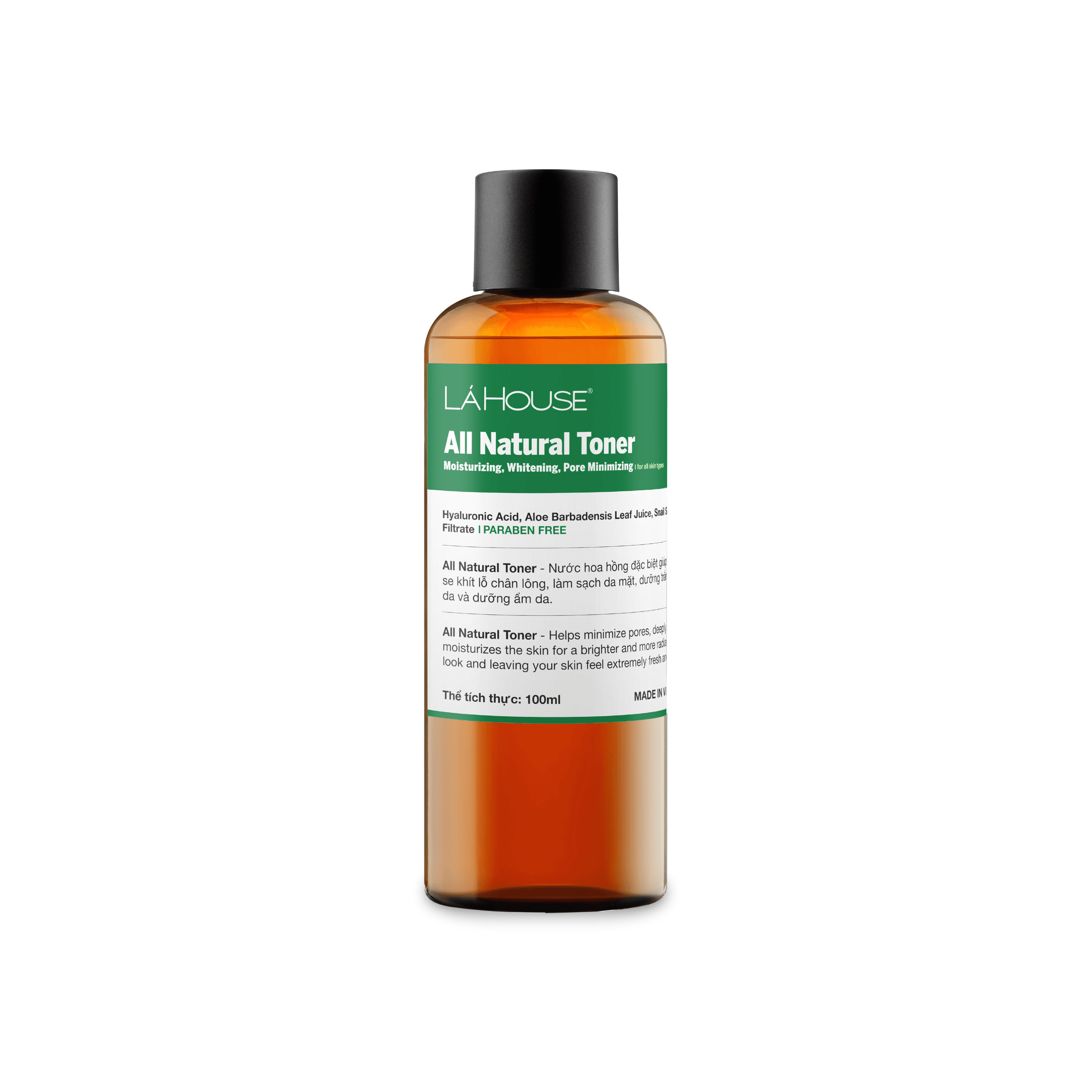 Nước hoa hồng giúp làm sáng da Lá House Lá Care All Natural Toner 200ml100ml 100ml