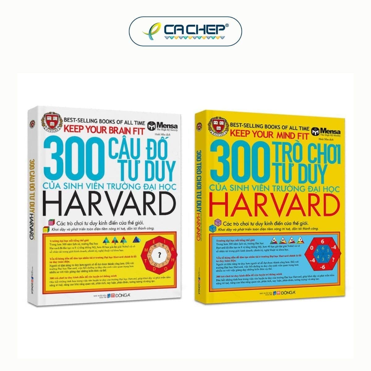 Combo 2 Cuốn 300 Câu Đố và 300 Trò Chơi Tư Duy Của Sinh Viên Trường Đại Học Harvard