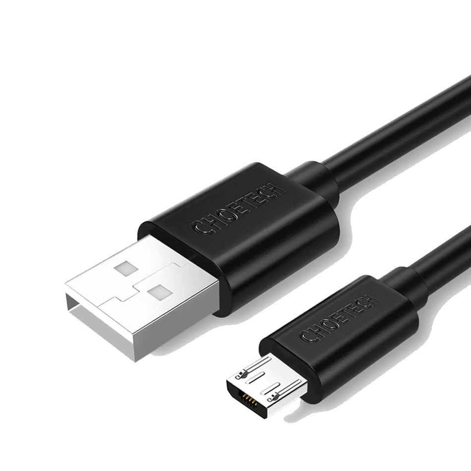 Đen Dây cáp sạc Micro USB hiệu CHOETECH S MT009 sạc nhanh 2.4A chất liệu cao cấp chip sạc thông minh dài 100CM Đen