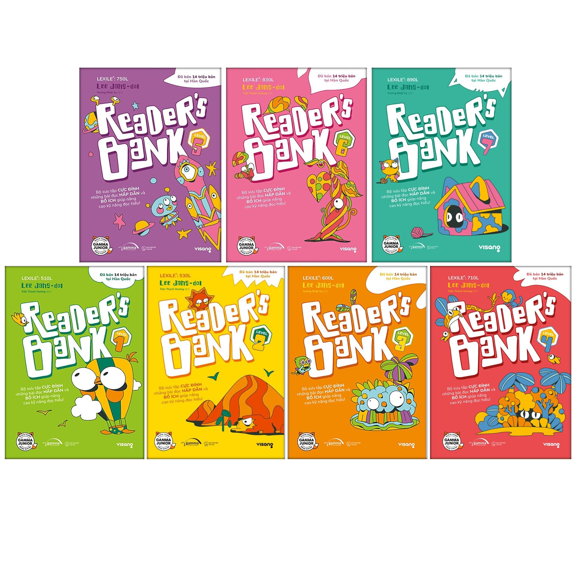 Bộ 7 Cuốn Readers Bank Level 1 2 3 4 5 6 7