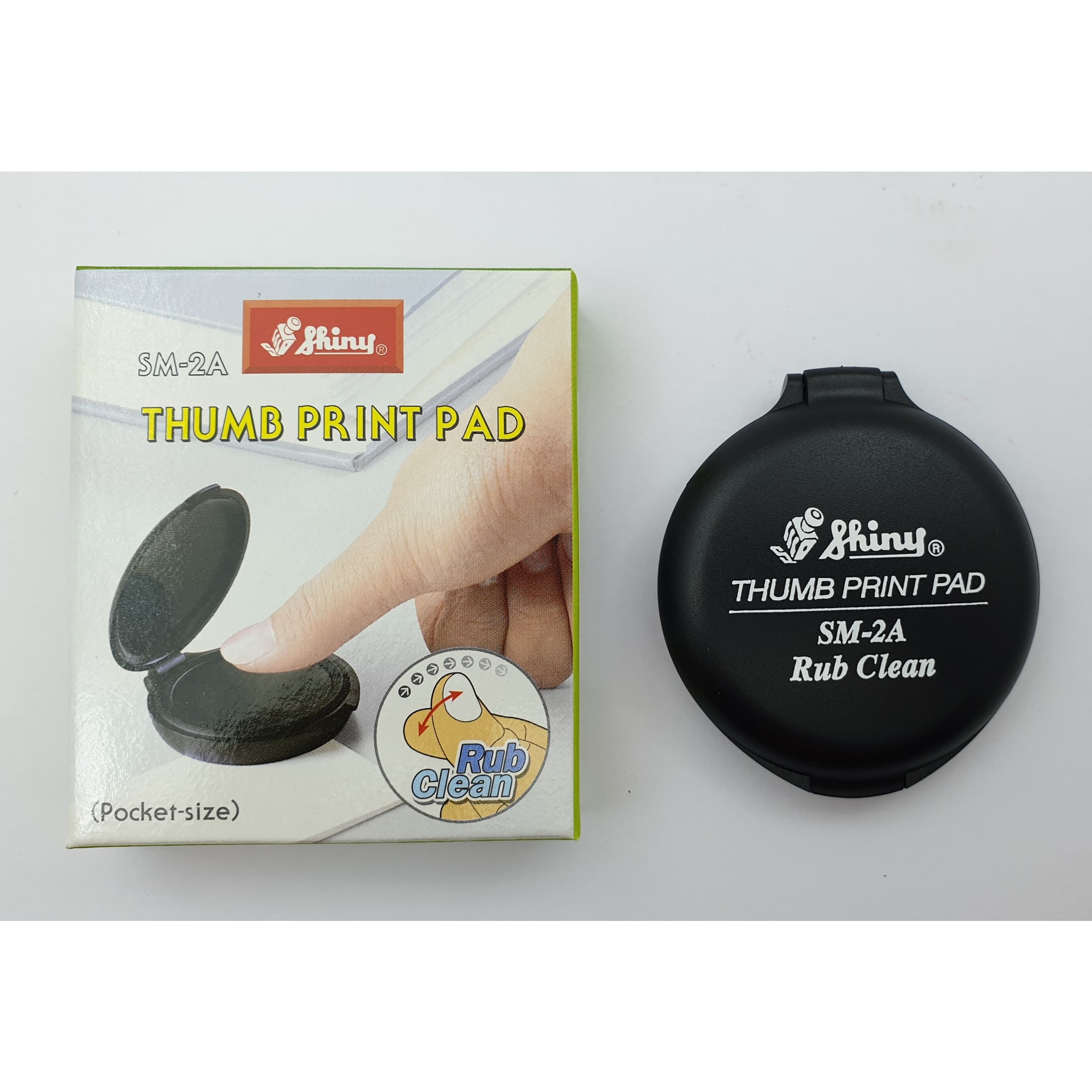 Khay mực lăn tay tròn Shiny màu đen SM2A