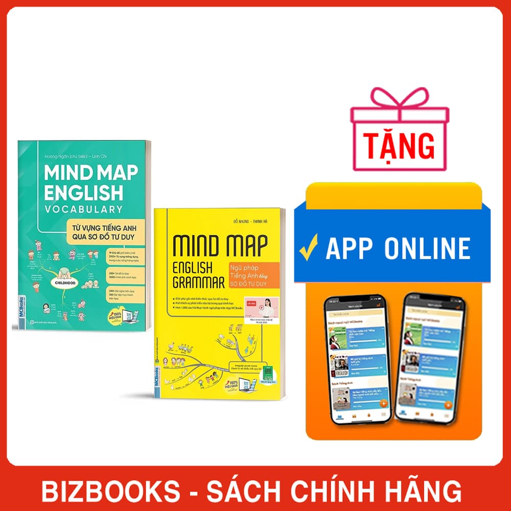 Combo Mindmap English Grammar và Mindmap English Vocabulary Học Kèm App Online