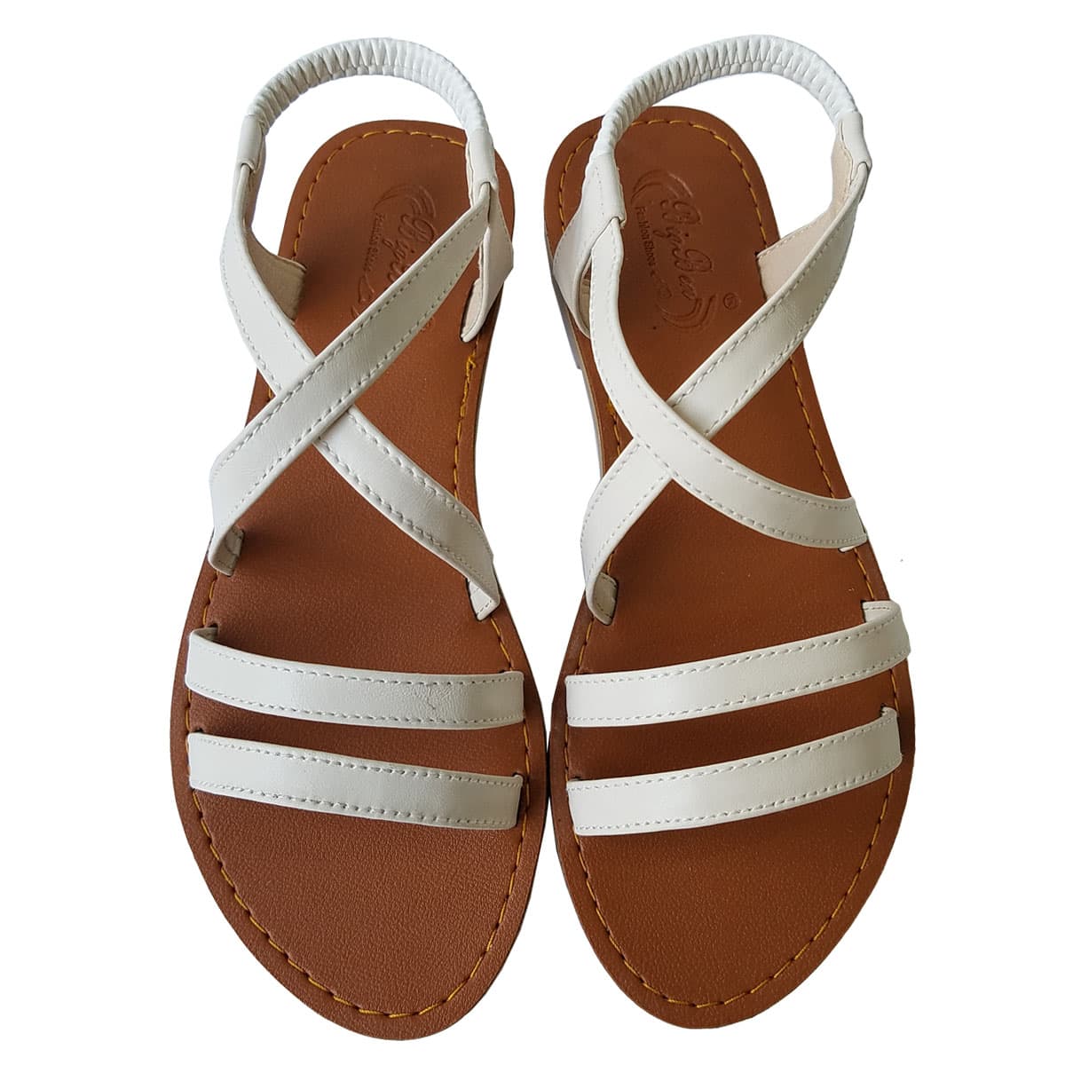 Giày Sandal Nữ Da Bò Thật BIGGBEN Cao Cấp SDN83 Trắng 35