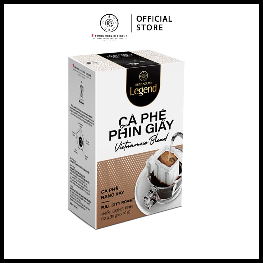 Trung Nguyên Legend Cà phê phin giấy Vietnamese Blend Hộp 10 gói x 10gr