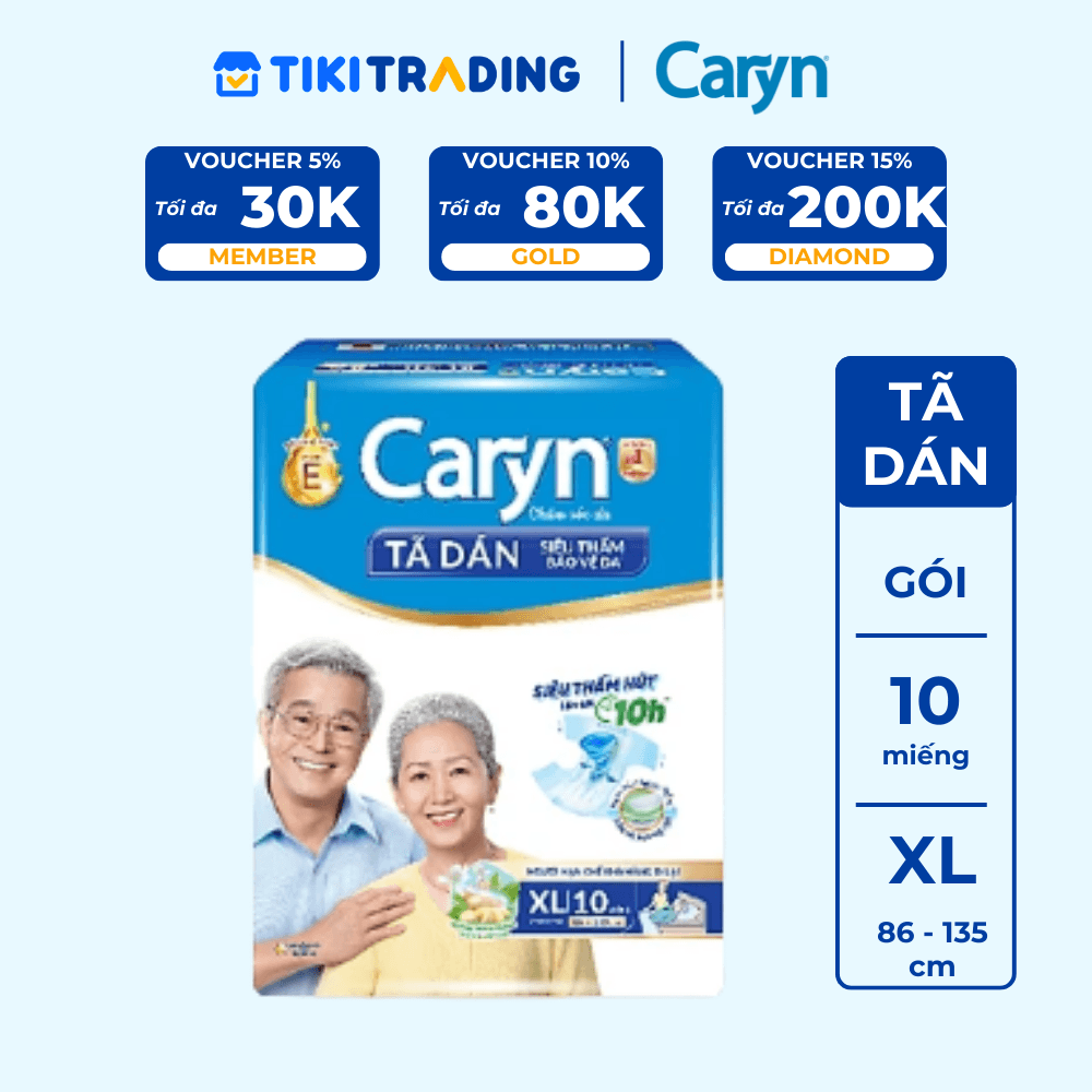 Tã dán người lớn Caryn XL10 10 Miếng