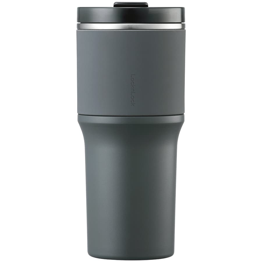 Bình giữ nhiệt LocknLock Metro Drive LHC4277S 650ml Kèm ống hút và cọ rửa Xám