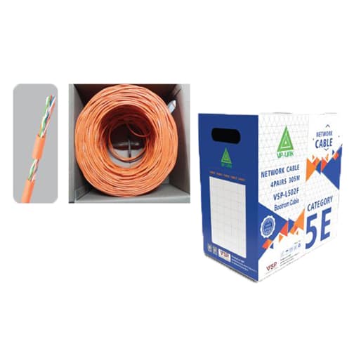 Cap Mạng TP Link VSP L502F Cat 5E UTP 100m305M Dây Cáp Cam 100m